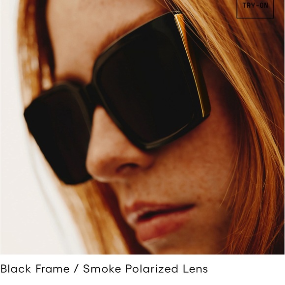 NWT Front Cover Black Smoke Polarized Quay Sunnies